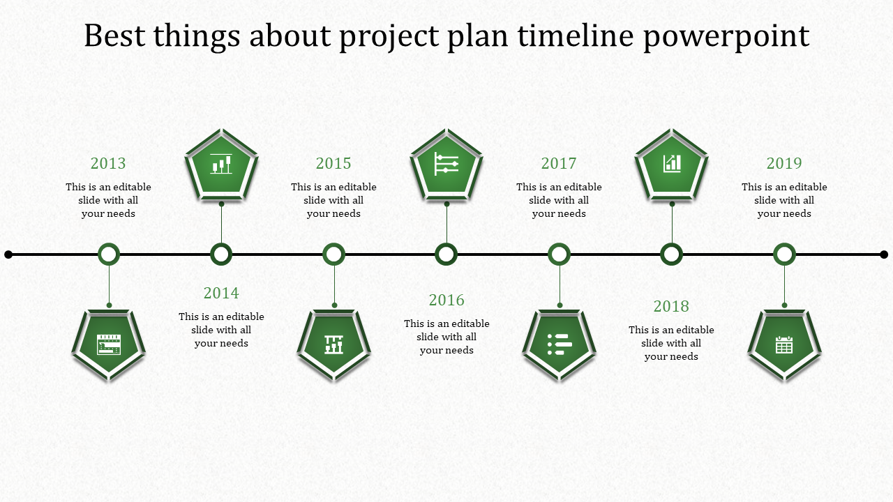 project plan timeline powerpoint template-7-green